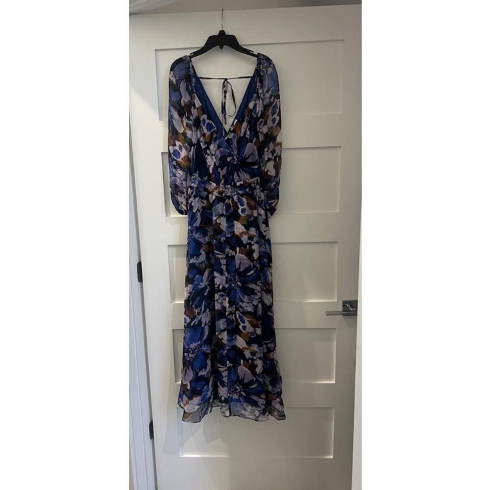 $267 Derek Lam 10 Crosby Women's V-Neck Floral Maxi Dress Size 8 - Picture 5 of 15